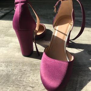Purple Satin Heels